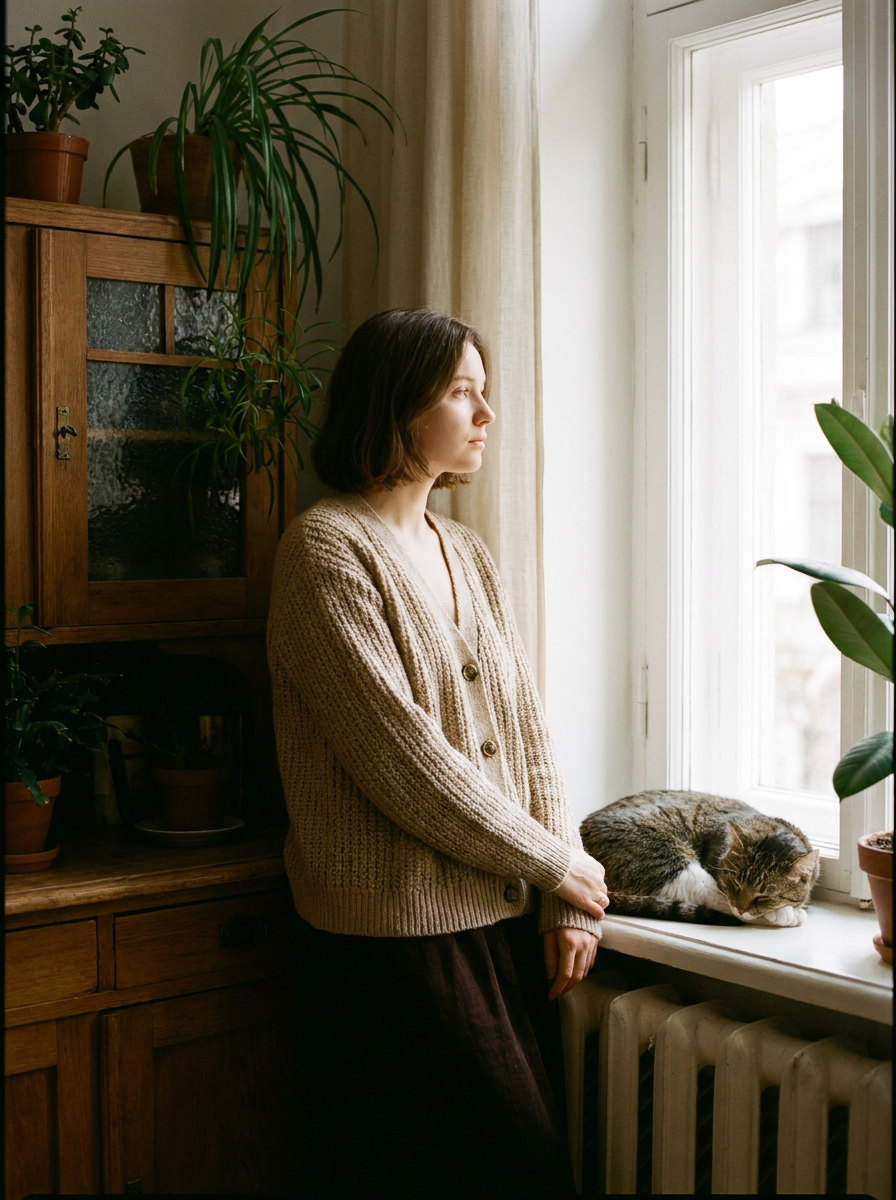 Портрет у окна, плёнка Kodak Portra